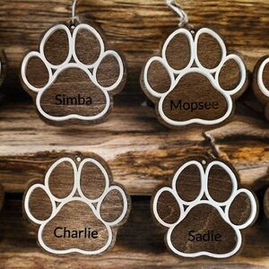 Custom Paw Print Ornament